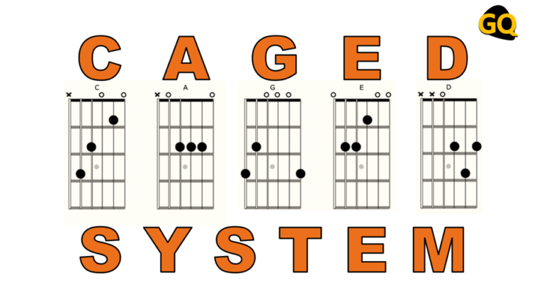 Sistema CAGED para guitarra toque acordes em todo o braço