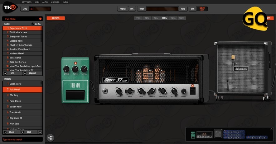 Overloud TH-U, a top guitar amplifier simulator VST Plugin.