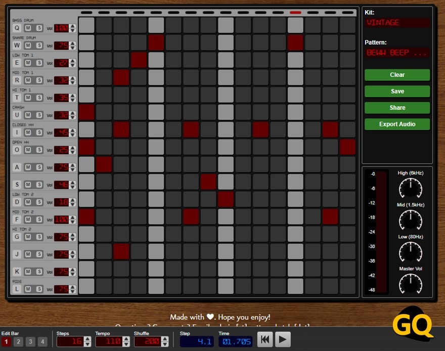 Patternsketch, uma máquina de tambores alternativa mais simples.