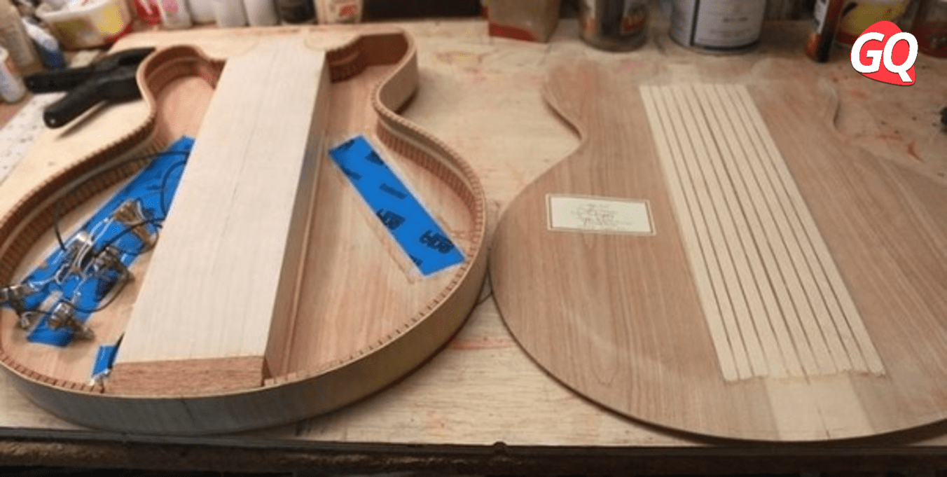Corpo Di Chitarra Leggero Semi-cavo F Hole Vernice Alla