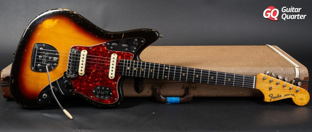 1962 Fender Jaguar Sunburst 3-colores.