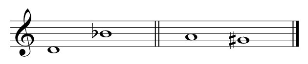 Einfache musikalische Intervalle sind solche, die im Abstand einer fairen Oktave (8th J) liegen.