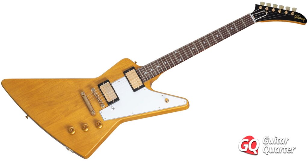 Ristampa Gibson Explorer del 1958, una delle migliori chitarre da collezione di tutti i tempi.