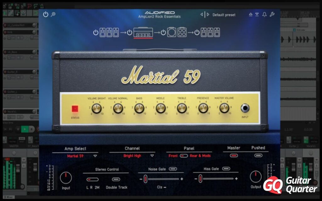 Audiified AmpLion 2 Rock Essentials, uno dei migliori amplificatori per chitarra virtuali.