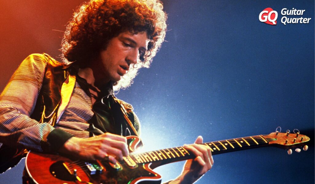 역대 최고의 기타리스트 중 한 명인 브라이언 메이.